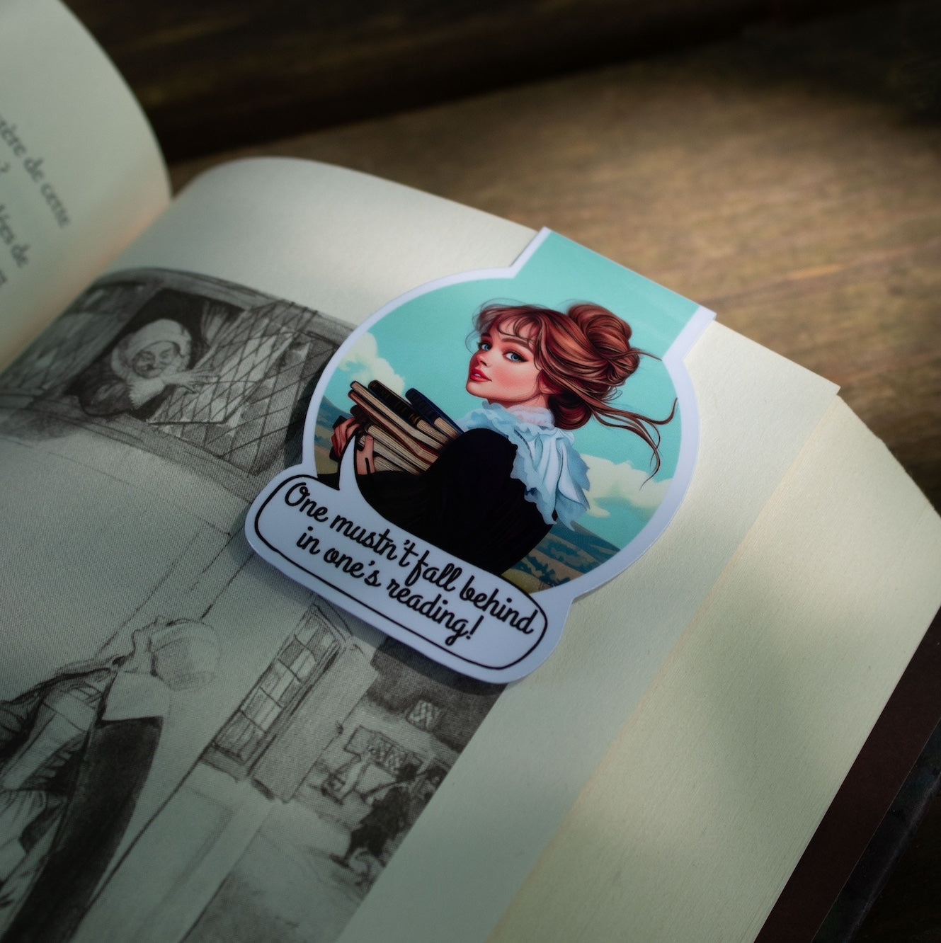 One Mustn’t Fall Behind – Magnetic Bookmark