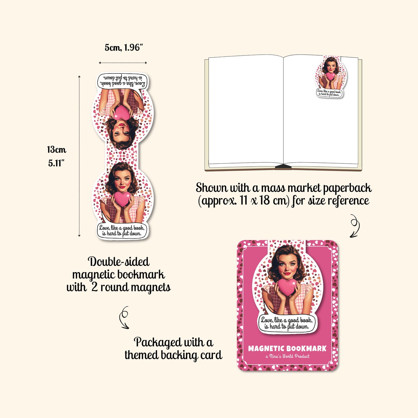 The Hopeless Romantic’s Magnetic Bookmark