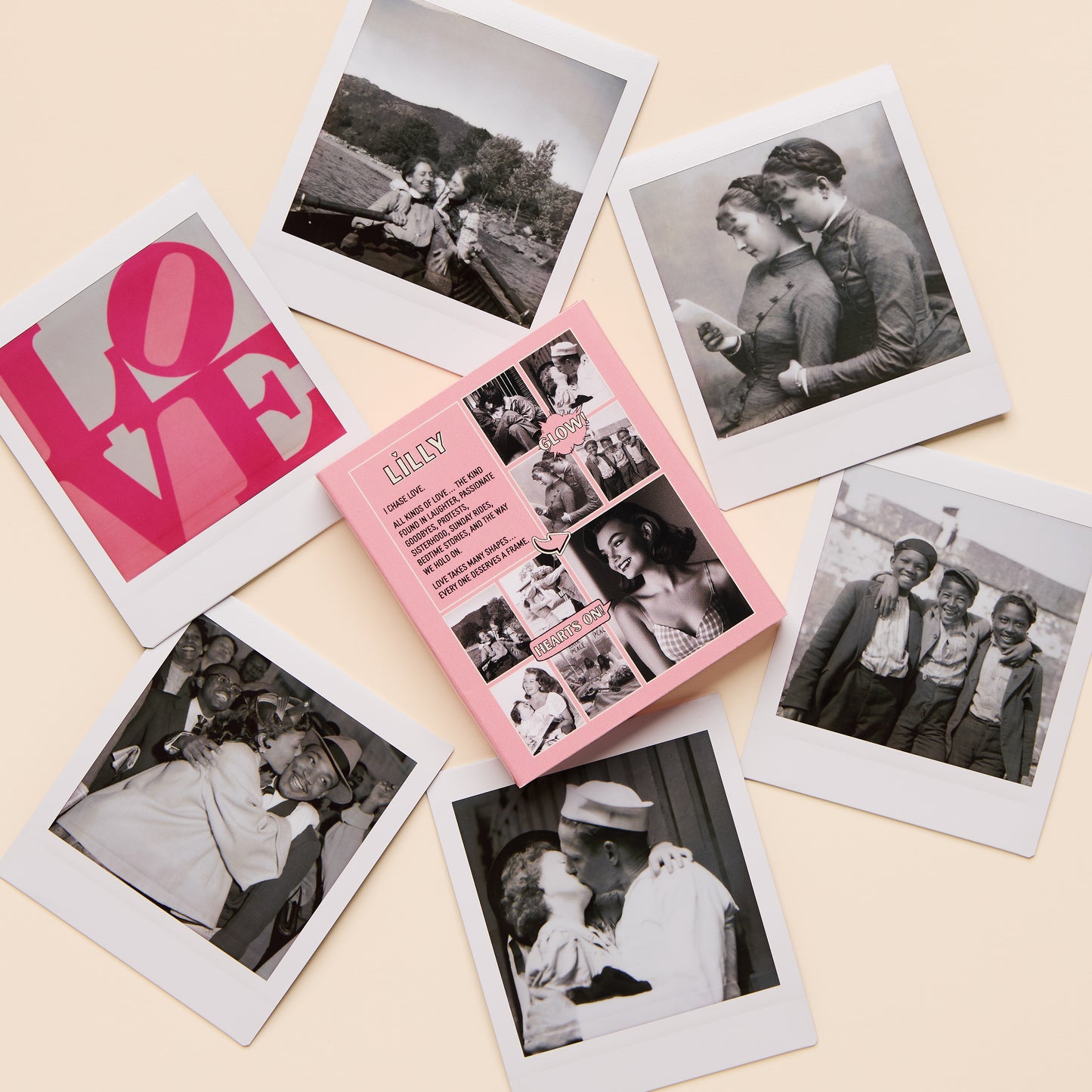 Lilly's Love Collection, retro prints, Instax Square prints, Nina's World Gifts, Vintage aesthetic, 