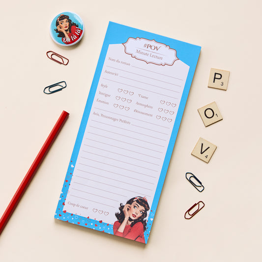 Blue 'Minute Lecture' Notepad (French)