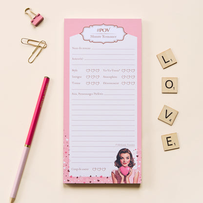 Book Reading Notepad - Romance (FR)