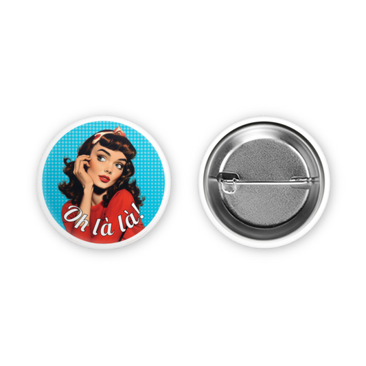 Oh là là! Retro Pinback Button – 38mm (1.5")