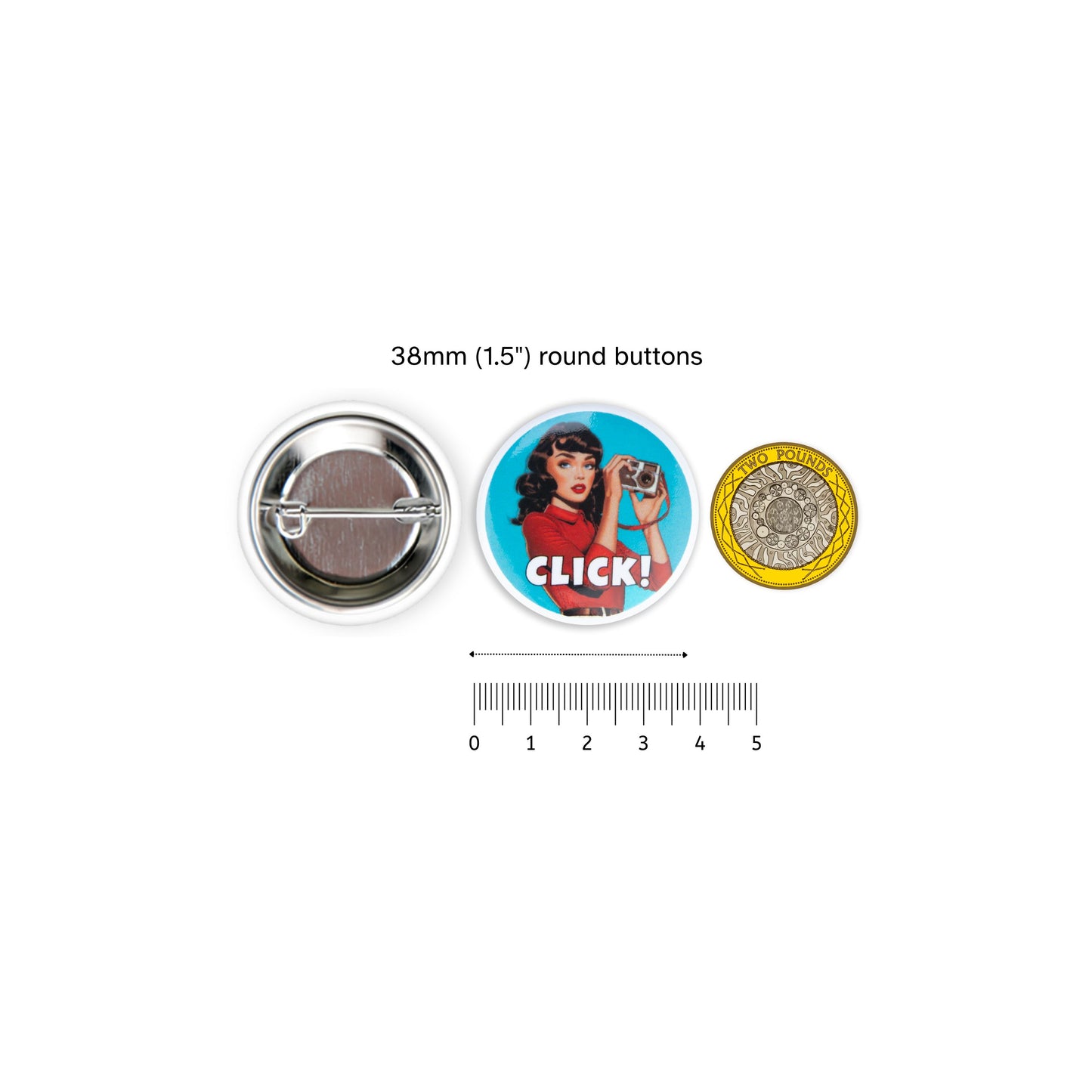 Picture Perfect Badge Set, 4 pcs, 38mm (1.5")